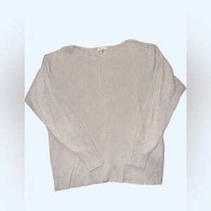 Vila Milano Grey Ribbed Sweater w/ Back Buttons – XL
